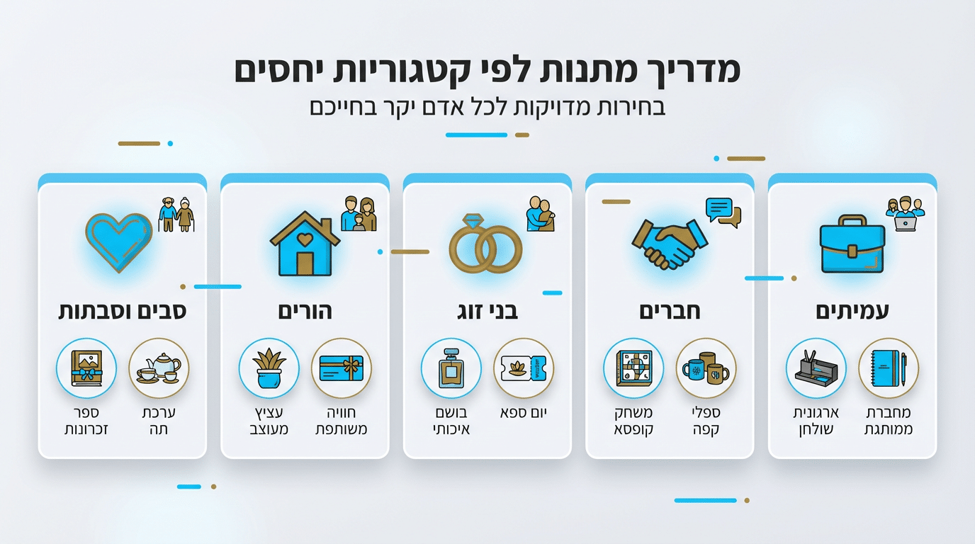 מתנות לפי סוג הקשר - מה מתאים לכל אחד