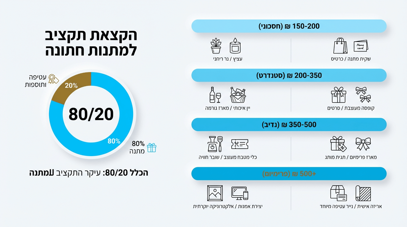 מתנה מיוחדת לחתונה לפי תקציב